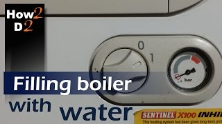 Filling boiler with water Low pressure How to refill the heating system [upl. by Kernan]