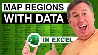 Excel Map Chart  Only Show Regions With Data And Macro  Episode 2555 [upl. by Kucik]