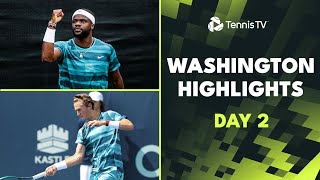 Tiafoe Headlines Kokkinakis vs Purcell Korda vs Garin  Washington 2024 Day 2 Highlights [upl. by Collis39]