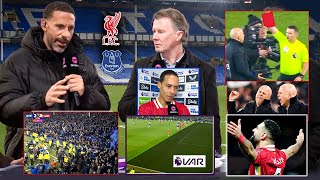 Everton vs Liverpool 22 Rio Ferdinand reacts to Arne Slot RED Card 🔥 Late Drama amp All Reactions [upl. by Hendon]