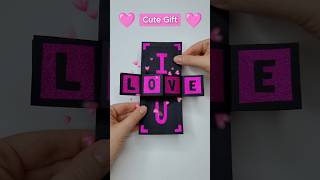 DIY Cute Gift Idea 💝 I LOVE YOU Card 💖 3D Pop Up Card  Valentine’s Day Love Card  Easy Paper Craft [upl. by Limber310]