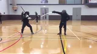 AHF Military sabre vs Katana sparring  Steve vs Nick [upl. by Urina]