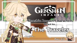 Genshin Impact characters react to the Traveler l Aether l Part 55  Mtraveler l 🌙 l [upl. by Ehcar]