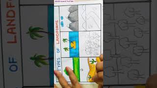 Easy Science projectDifferent Landform  Landforms type  Land landform youtubeshorts Shorts [upl. by Oned244]