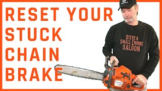 How to Reset a Stuck Husqvarna ChainSaw Chain Brake [upl. by Nyssa]