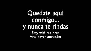 Never Surrender  Skillet  lyrics SpanishEnglish [upl. by Aerdnaxela352]