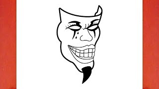 HOW TO DRAW AN EVIL CLOWN MASK [upl. by Favien]