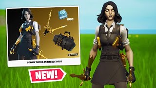 New MARIGOLD FEMALE MIDAS Skin Gameplay in Fortnite [upl. by Eahsel245]