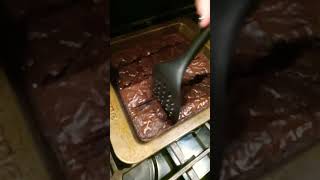 GHIRARDELLI BROWNIES RIGHT OUT OF THE OVEN  YUM yummy brownies brownie choclatebrownie sweets [upl. by Iyre81]