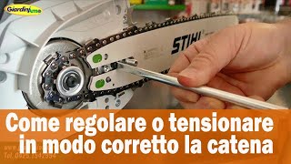 Come regolare o tensionare in modo corretto la catena della motosega [upl. by Gnut]