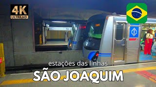 4K ESTAÇÃO SÃO JOAQUIM  Linha 1  São Paulo [upl. by Anirdna677]