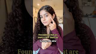 Foundations that are acne safe amp Non acne safe acnesafemakeup acneproneskin [upl. by Picco]