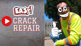 EASY CONCRETE CRACKREPAIR [upl. by Okiram324]