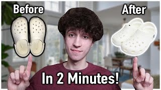 How to Clean Crocs in 2 Minutes [upl. by Talmud]