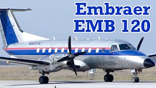 Rare Embraer EMB 120 Brasilia Takeoff [upl. by Fronnia]