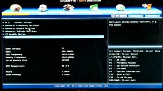 Gigabyte z77xud3h BIOS Walkthrough [upl. by Newel92]