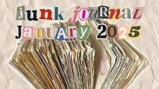 Junk Journal January 2025 🌟 Journaling prompts amp creator collaboration [upl. by Enobe]