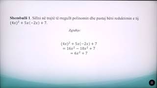 8 02 048  Java e dymbëdhjetë  Matematikë  polinomet reduktimi i polinomeve [upl. by Drye]