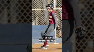 How has she struck out only ONCE 🤯 🥎 shorts [upl. by Nauqes]