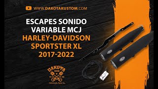 Escapes Sonido Variable MCJ HarleyDavidson Sportster XL 20172022  Dakota Kustom [upl. by Daye]