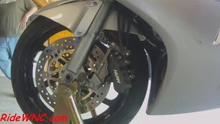 6th Generation VFR800 Front Wheel Removal [upl. by Kristoffer93]