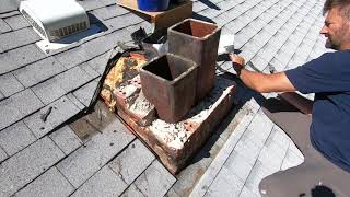 Removing A Chimney From The Middle Of A House  THE HANDYMAN [upl. by Nasah]