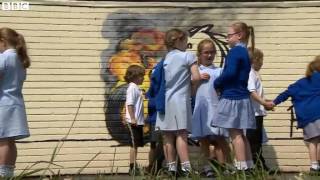 Banksy mural appears in school playground BBC News [upl. by Eirak]