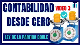 Ley de la Partida Doble con ejemplos 💲🎚  CURSO DE CONTABILIDAD BÁSICA DESDE CERO VÍDEO 3 [upl. by Golub]