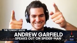 Andrew Garfield Speaks Out on SpiderMan No Way Home Rumors  The Tonight Show [upl. by Onairda]