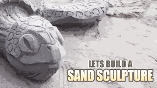 Lets build a SAND SCULPTURE Time lapse  speed sculpt [upl. by Cirdla]