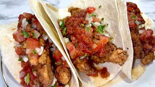 How to Crispy Chicken Tacos Recipe [upl. by Ansel]