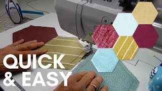 How to Sew Hexagon Quilt Blocks Together [upl. by Eveam]