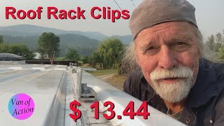 How To Make DIY Promaster Roof Rack Clips  solar panel roof rack van conversion  Van Life [upl. by Norahs]