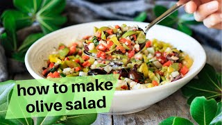 How to Make Olive Salad for Muffaletta [upl. by Layap79]