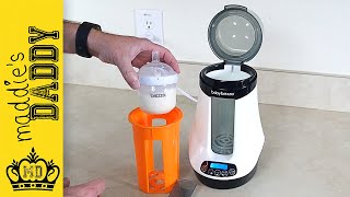 How to Use the Baby Brezza Bottle Warmer  Safe  Smart [upl. by Ecargyram]