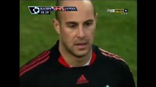 Pepe Reina prevents a Gamst Pedersen wonder goal 2008 [upl. by Lenna]