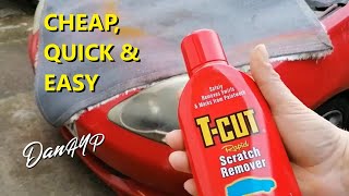 3 Minute CHEAP Cloudy Headlights Fix with T Cut DIY Headlight Restoration How To [upl. by Nywde]