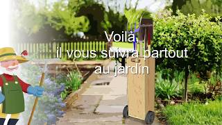 Porte outils roulant pour jardin [upl. by Arakaj]