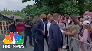 French President Macron Gets Slapped In Face During Meet amp Greet [upl. by Eilrebma960]