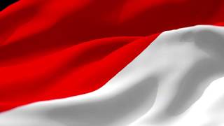 Animasi Bendera Merah Putih Berkibar  Green Screen  3D animation  flag of Indonesia  FULL HD [upl. by Marje83]