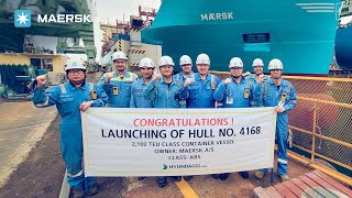 Launching New Maersk Green Methanol Container Ship [upl. by Arelus]