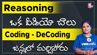 Coding Decoding Classes In Telugu  Simple Reasoning tips and tricks  SumanTV Education [upl. by Care]