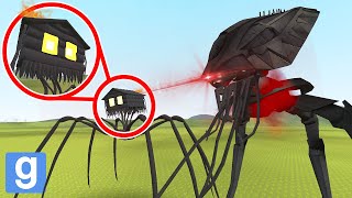 HOUSE HEAD vs TRIPOD 👽 TREVOR HENDERSON vs WAR OF THE WORLDS Garrys Mod Sandbox  JustJoeKing [upl. by Ibur]