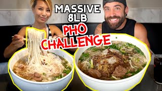 MASSIVE 6LB PHO CHALLENGE ft Esttik at Saigon Brothers in Northridge CA RainasCrazy [upl. by Drofliw]