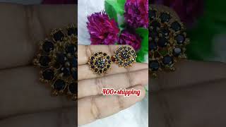 Gold like stone earring designs8754252999 earrings online gold green trending [upl. by Stephani]