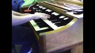 Hammond M100 organ with left hand bass foldback demonstration organ solo [upl. by Lemrac]