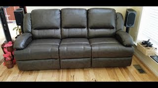 Abbyson Living Giorgio Top Grain Leather Sofa Set  Unpacking and Short Review [upl. by Henrietta587]