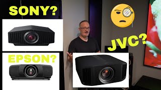 The Three Best Home Theater Projector  Jvc Sony And Epson We talk brightness vs Contrast ALR [upl. by Kered]