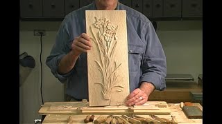 W050 Relief Carving an Iris Plant Finish Modeling [upl. by Einneg]