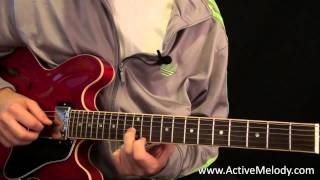 The Double Stop A Blues Rhythm  Lead Guitar Lesson [upl. by Aika]